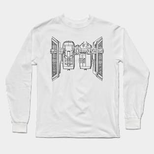 Spacecraft Vintage Patent Hand Drawing Long Sleeve T-Shirt